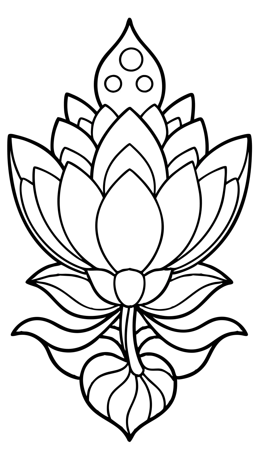 coloriage de fleur de lotus